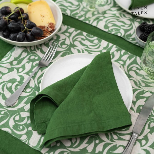 Lněné ubrousky v sadě 2 ks 40x40 cm True Green – Linen Tales-image-1