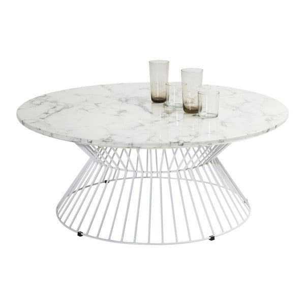 Bílý odkládací stolek Kare Design Cintura, ⌀ 90 cm