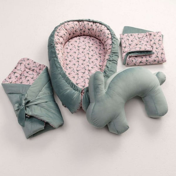 Kojicí polštář v mentolové barvě Velvet Bunny – Yellow Tipi-image-1