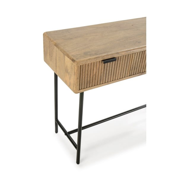 Konzolový stolek z mangového dřeva v přírodní barvě 38x100 cm Mundra – MOME-image-3