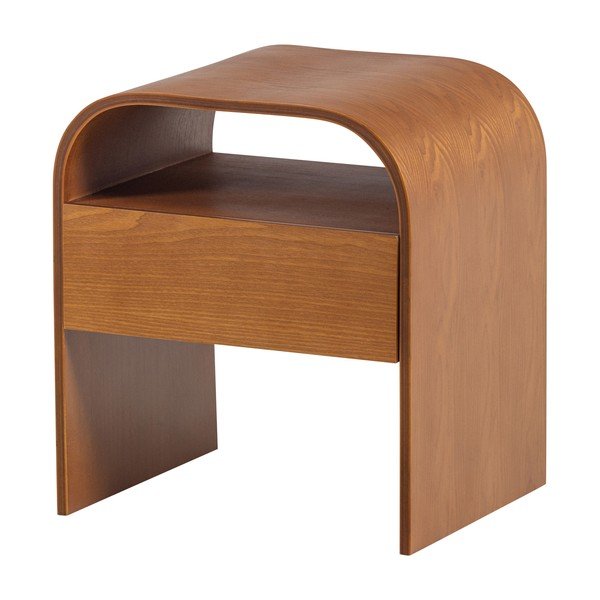 Noční stolek s poličkami v přírodní barvě Momo – WOOOD