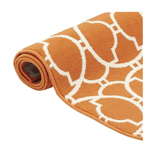 Oranžový venkovní koberec Floorita Interlaced, 133 x 190 cm-image-3