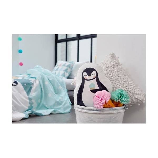 Polštářek z čisté bavlny Happynois Penguin, 40 x 30 cm-image-2