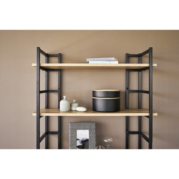 Černý kovový úložný box s víkem ø 22x6 cm Rin – YAMAZAKI-image-1