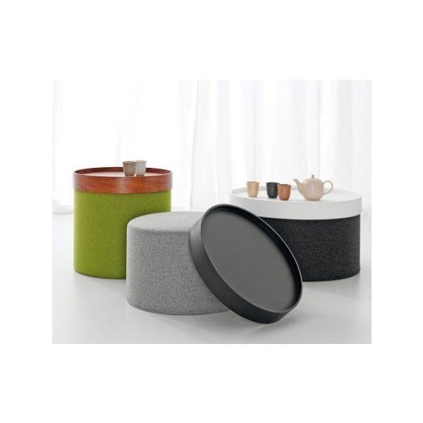 Tmavě modrý velký puf Softline Drum Large-image-2