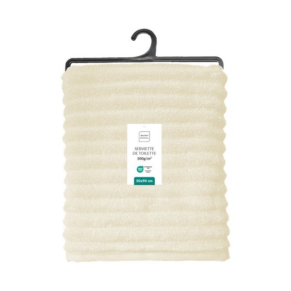 Krémový froté bavlněný ručník 50x90 cm Maya – douceur d'intérieur-image-4