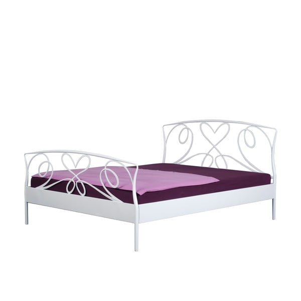 Kovová postel Toscana 180x200 cm, bílá