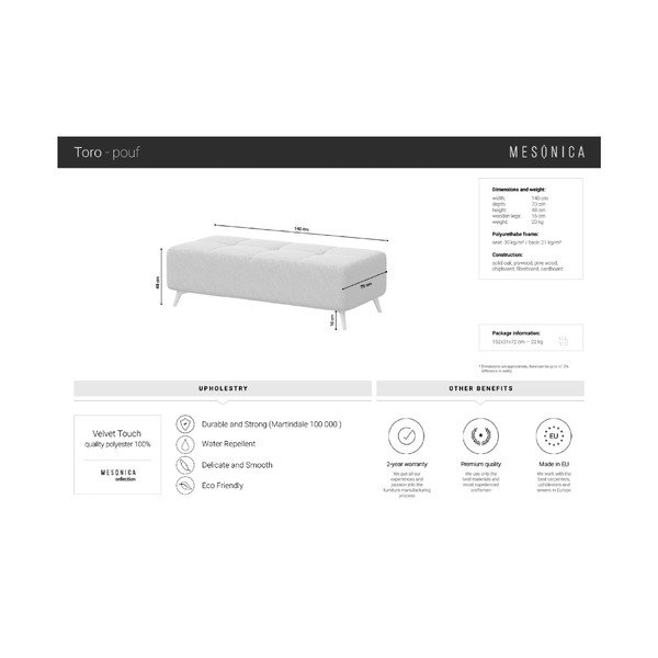 Tmavě šedá sametová podnožka MESONICA Toro-image-3