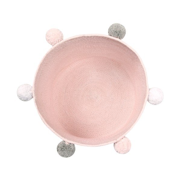 Světle růžový látkový dětský koš na hračky ø 30x30 cm Bubbly – Lorena Canals-image-3