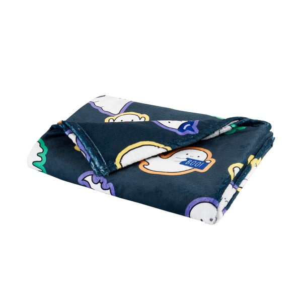 Černá deka s haloweenským motivem z mikroplyše 130x170 cm Halloween Ghosts – Catherine Lansfield