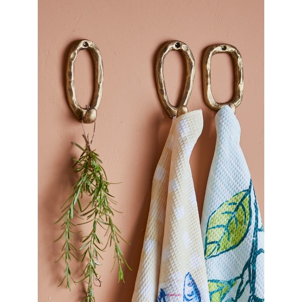 Kovové háčky ve zlaté barvě v sadě 3 ks Cias – Bloomingville-image-1