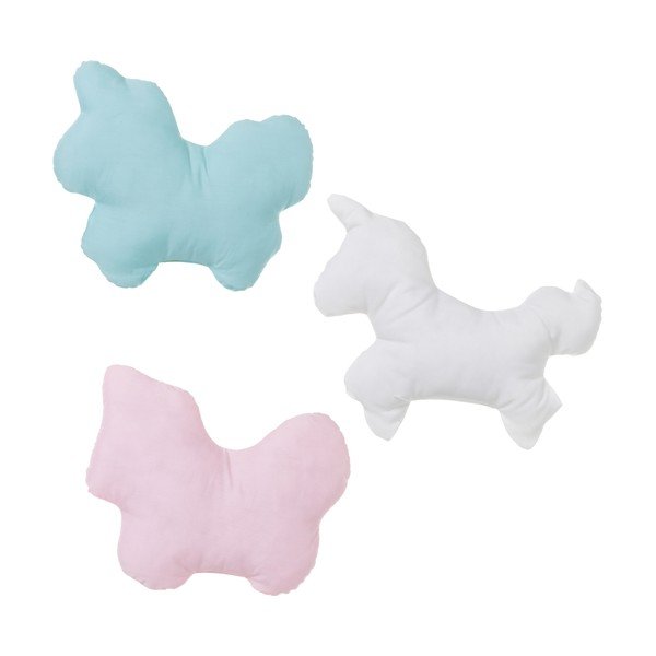 Sada 3 barevných polštářků ve tvaru jednorožce Unimasa, 34 x 30 cm-image-1