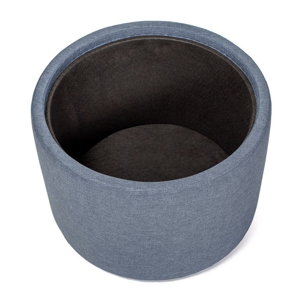 Odkládací stolek v denimově modré barvě se snímatelnou deskou z dubového dřeva Askala Ibisco, ⌀ 56 cm-image-3