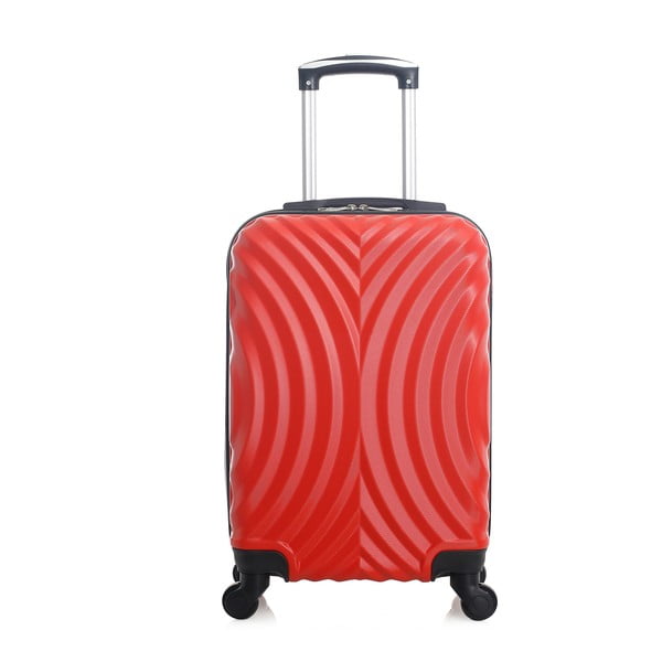 Červený cestovní kufr na kolečkách Hero Lagos, 31 l
