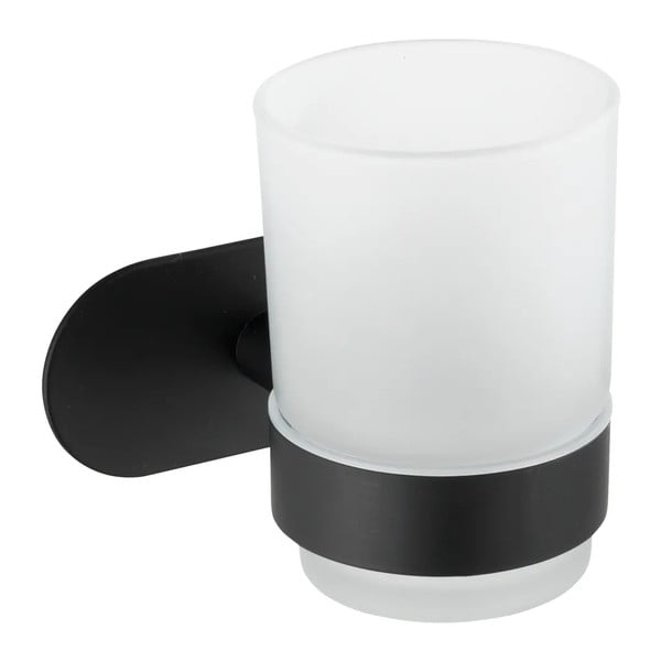 Matně černá samodržící sada doplňků do koupelny z nerezové oceli Orea – Wenko-image-3