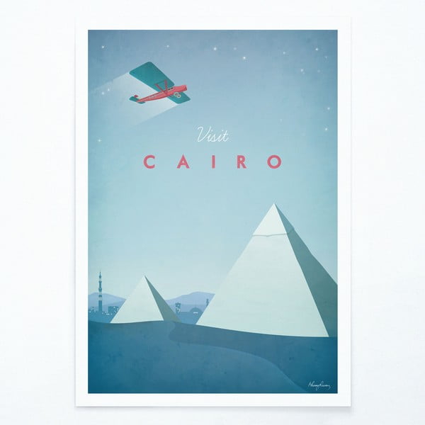 Plakát Travelposter Cairo, 30 x 40 cm