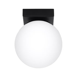 Černé stropní svítidlo se skleněným stínidlem ø 12 cm Umerta – Nice Lamps