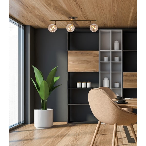 Stropní svítidlo v bronzové barvě se skleněným stínidlem ø 10 cm Rodia – Candellux Lighting-image-1