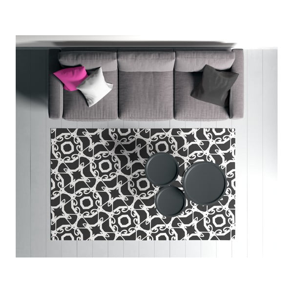 Černo-bílý koberec Oyo home Suzzo Smielo, 80 x 150 cm