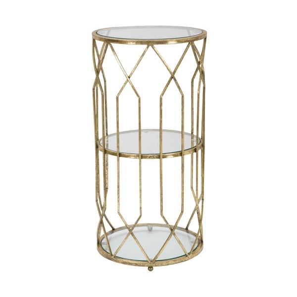 Kulatý odkládací stolek se skleněnou deskou ø 35 cm Tunisi – Mauro Ferretti-image-3