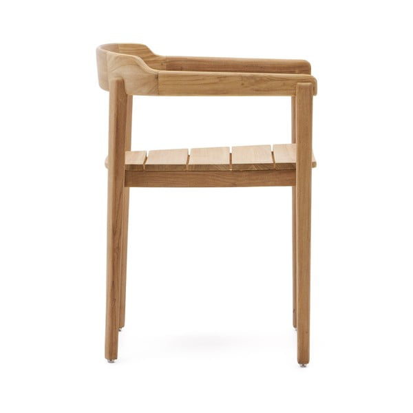Dřevěná zahradní židle v přírodní barvě Icaro – Kave Home-image-3