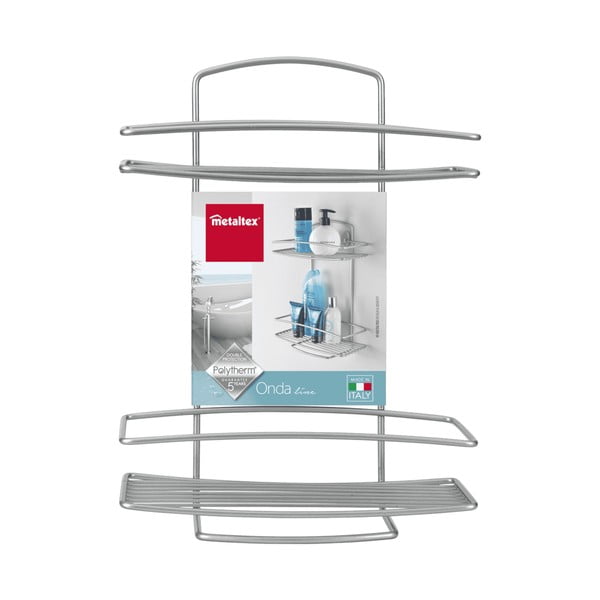 Dvoupatrový nástěnný stojan Metaltex Onda, 26 x 35 cm-image-3