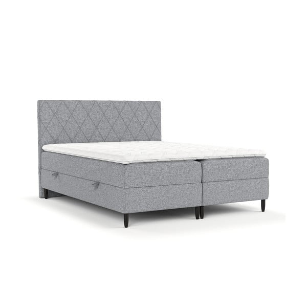 Šedá boxspring postel s úložným prostorem 180x200 cm Gwen – Maison de Rêve