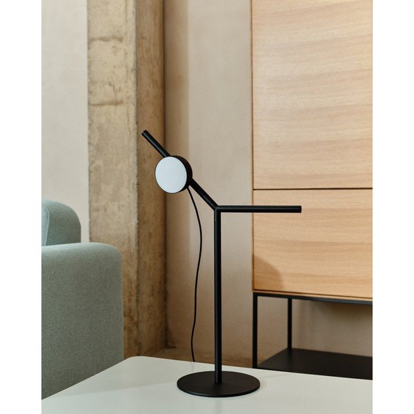 Černá kovová LED stmívatelná stolní lampa (výška 61,5 cm) Orey – Kave Home-image-1