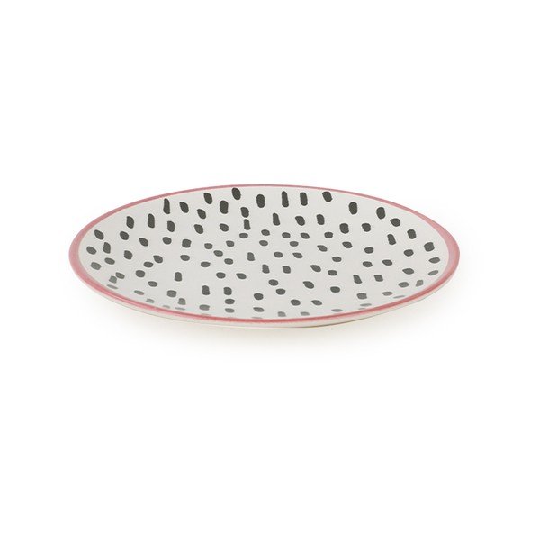 Sada 6 keramických dezertních talířů My Ceramic Brush Dots, 20 cm-image-2