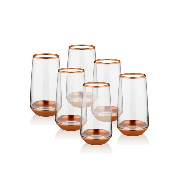 Sada 6 skleniček Mia Glam Bronze, 380 ml-image-1