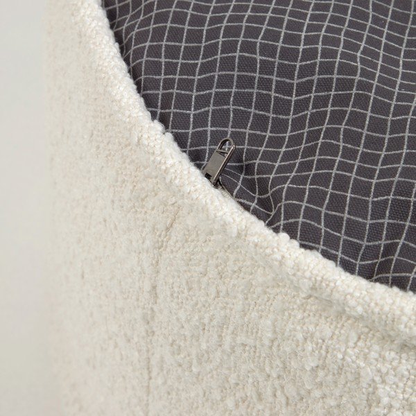 Bílý sedací vak Kave Home Vicka, ø 70 cm-image-3