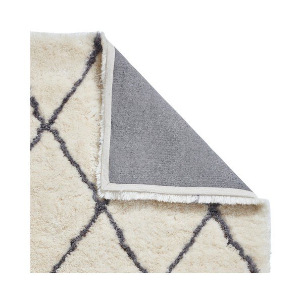 Krémově bílý koberec s šedými detaily Think Rugs Morocco, 120 x 170 cm-image-1
