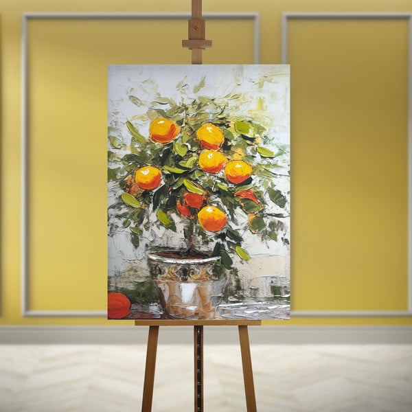 Obraz s ručně malovanými prvky na plátně 70x100 cm Oranges – Styler-image-2