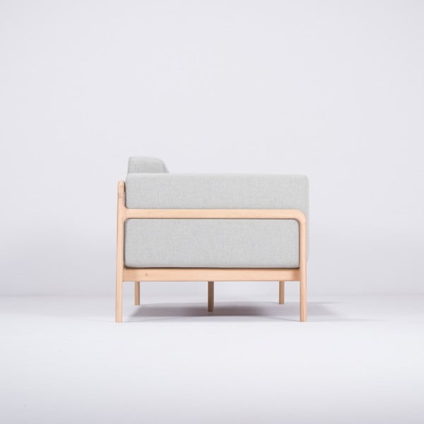 Modrošedá pohovka s konstrukcí z dubového dřeva Gazzda Fawn, 180 cm-image-2