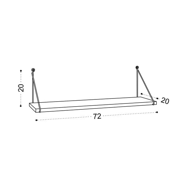 Police v dekoru dubu v přírodní barvě 72 cm Armoni – Kalune Design-image-3