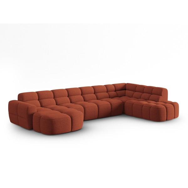 Rohová pohovka v cihlové barvě Lisa – Micadoni Home-image-3