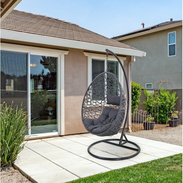 Černé zahradní závěsné křeslo bez stojanu Bonami Selection Costelo-image-1