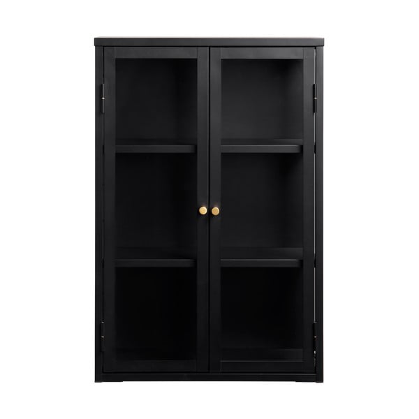 Černá kovová vitrína 60x90 cm Carmel – Unique Furniture