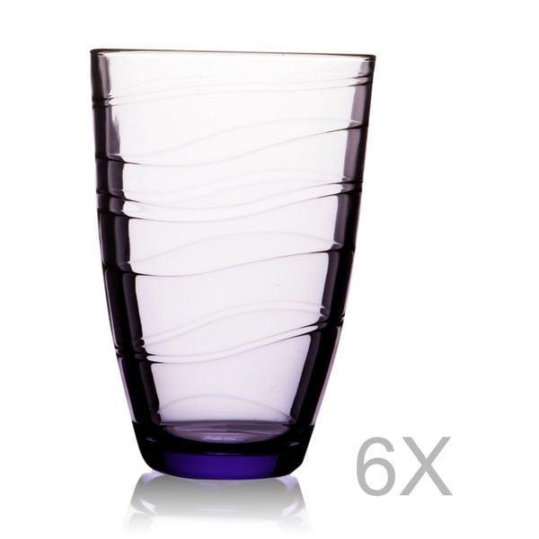 Sada 6 fialových sklenic Paşabahçe, 360 ml
