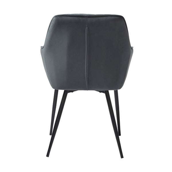 Šedá čalouněná jídelní křesla v sadě 2 ks s područkami Nolan Stripe – Unique Furniture-image-4