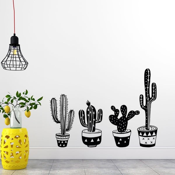Sada 4 samolepek Ambiance Mexican Cactus