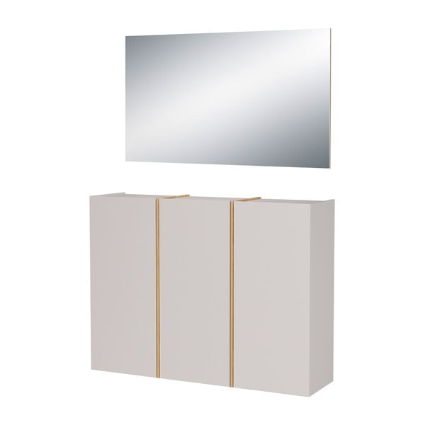 Krémová předsíňová sestava 138x200x37 cm Libbiano – Germania