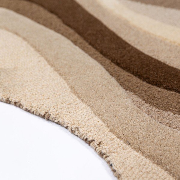 Hnědý/béžový ručně tkaný vlněný koberec 160x230 cm Envy Wool – Flair Rugs-image-2