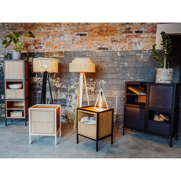 Černá skříňka v dekoru dubu 45x102 cm Skap - CustomForm-image-1