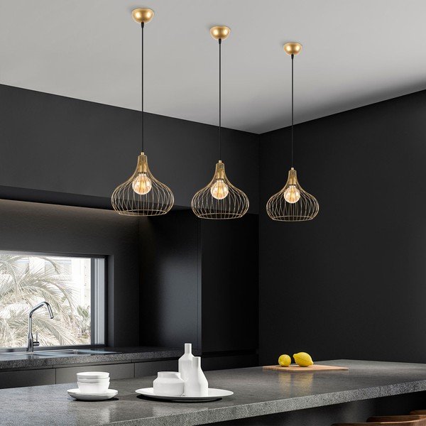 Závěsné svítidlo s kovovým stínidlem ø 22 cm Teldemia – Opviq lights-image-2