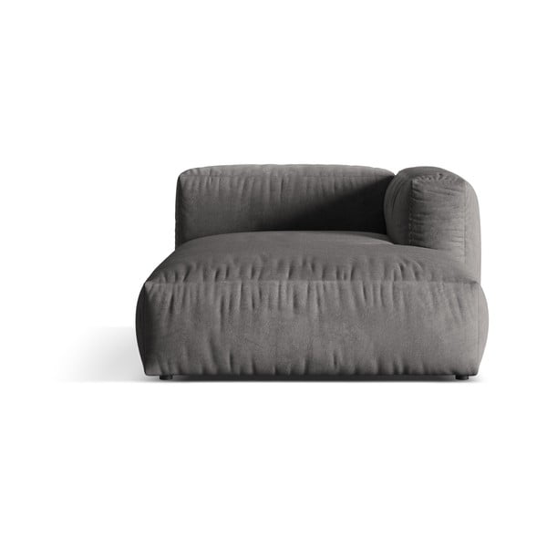 Šedý sametový modul pohovky (pravý roh) Martina – Micadoni