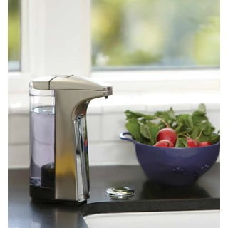 Šedý automatický kovový dávkovač mýdla 237 ml - simplehuman