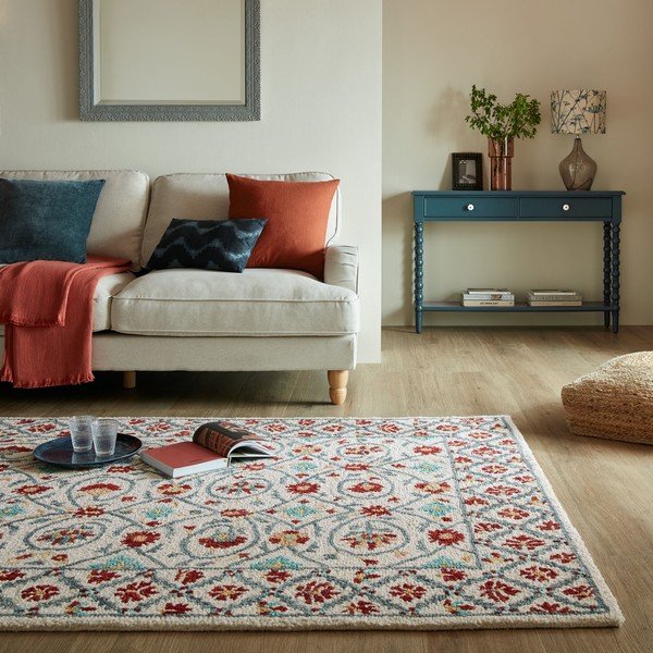 Červeno-modrý ručně tkaný vlněný koberec 160x230 cm Iris Traditional – Flair Rugs-image-1