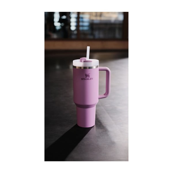 Fialová termoska s brčkem z nerezové oceli 1,18 l Quencher H2.0 FlowState Tumbler Lilac – Stanley-image-4