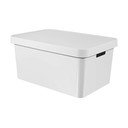 Bílý úložný box s víkem Curver Infinity, 45 l